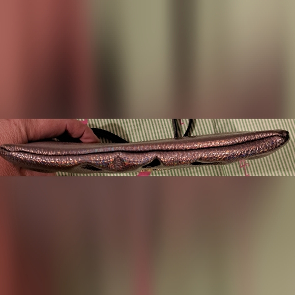 NWT Y2K Juicy Couture Rainbow Metallic Large 2 Pocket Wristlet Clutch Purse Bag - Picture 5 of 10